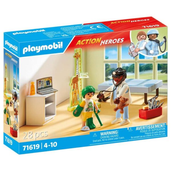 *Playmobil action heroes: pediatria con osito de peluche
