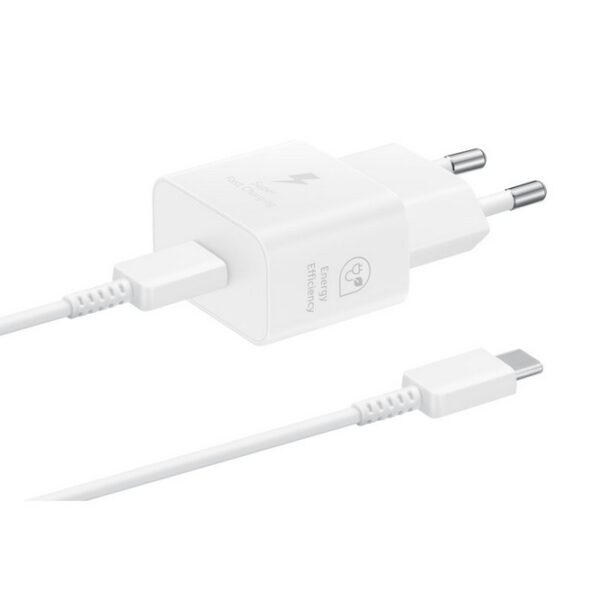 *Cargador samsung ep - t2510xwegeu usb tipo c blanco 25w cable incluido