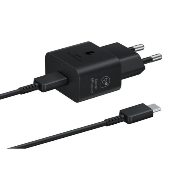 *Cargador samsung ep - t2510xbegeu usb tipo c negro 25w cable incluido