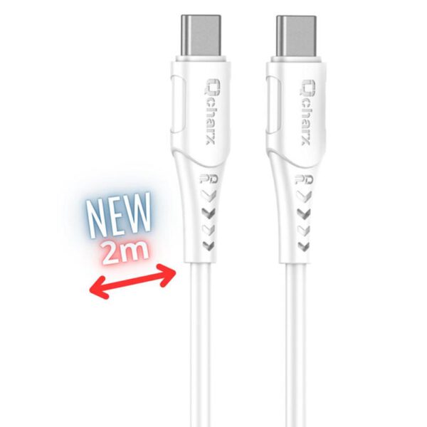 *Cable qcharx sofia usb tipo c a lightning - 2m - pvc blanco