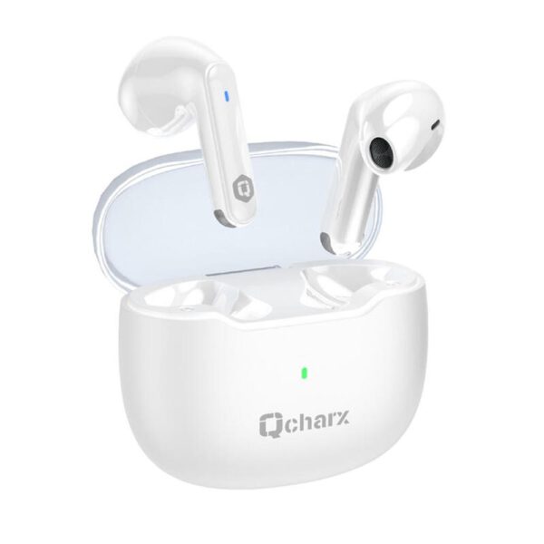 *Auriculares qcharx harmony auricular tws bluetooth 5.3 blanco