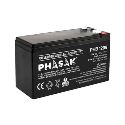 *Bateria phasak phb 1209 compatible para sais 9ah 12v acido - plomo
