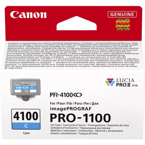 *Cartucho canon pfi - 4100c cian