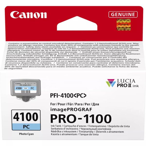 *Cartucho canon pfi - 4100pc cian