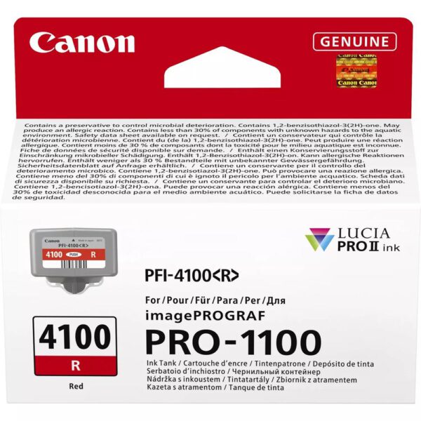 *Cartucho canon pfi - 4100r rojo