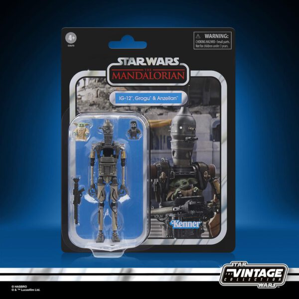 *Figura hasbro star wars the mandalorian the vintage collection ig - 12 grogu & anzellan