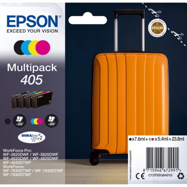 *Multipack epson 4 - colours 405 durabrite ultra ink