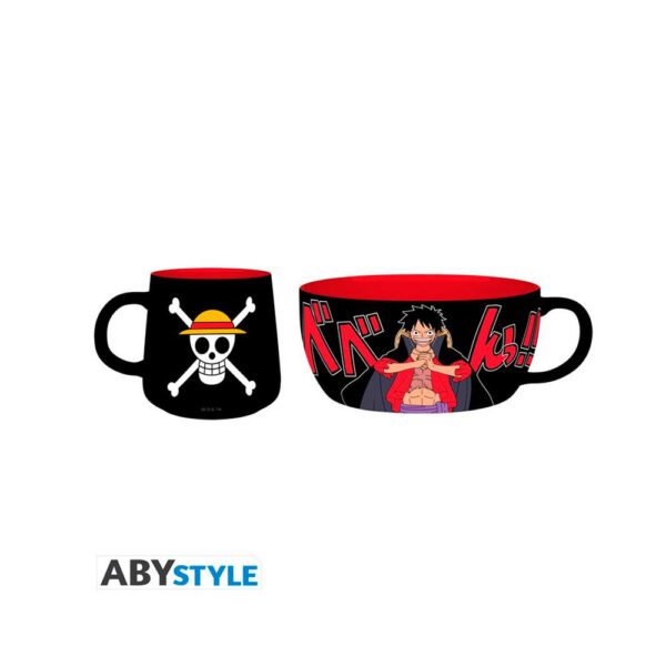 *Set taza + bowl abystyle one piece luffy