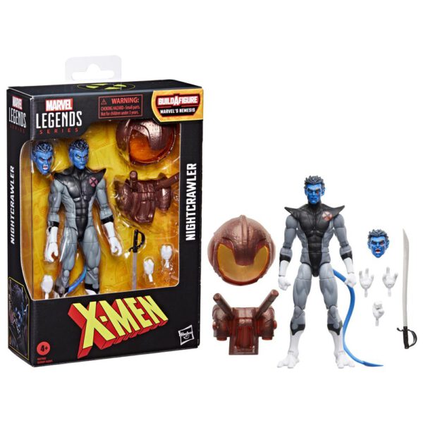 *Figura hasbro marvel legends series build a figure marvels nemesis x - men nightcrawler
