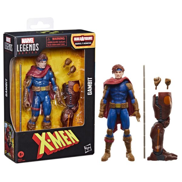 *Figura hasbro marvel legends series build a figure marvels nemesis x - men gambit
