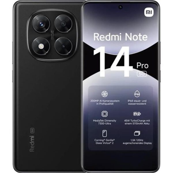 *Movil xiaomi redmi note 14 pro 5g 12 - 512gb negro