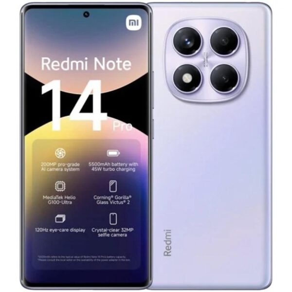 *Movil xiaomi redmi note 14 pro 8 - 256gb purpura