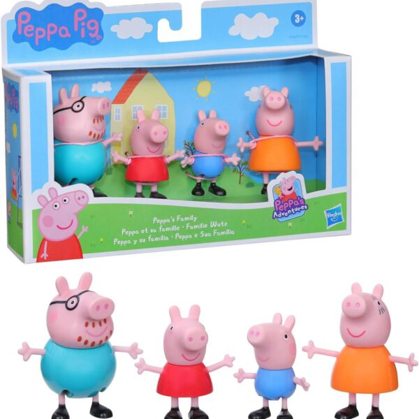*Set de 4 figuras peppa pig y su familia