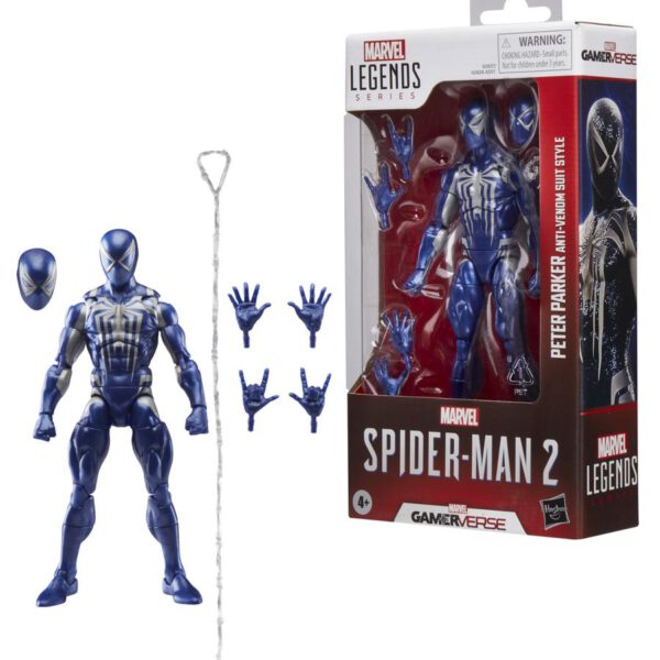 *Figura hasbro marvel legends series spider - man 2 peter parker (anti - venom suit style)