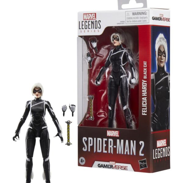 *Figura hasbro marvel legends series spider - man 2 felicia hardy (black cat)