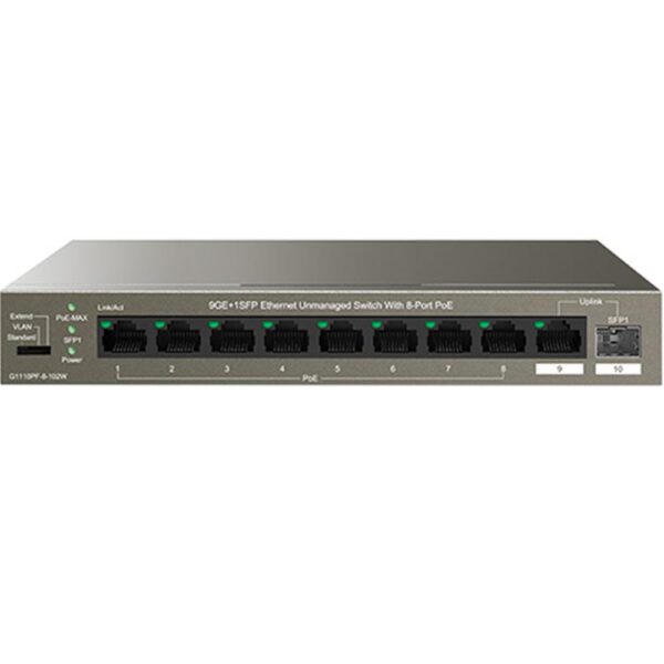 *Switch ip - com g1110pf - 8 - 102w 10 puertos