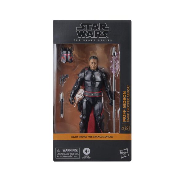 *Figura hasbro star wars the mandalorian the black series moft gideon (dark trooper armor)