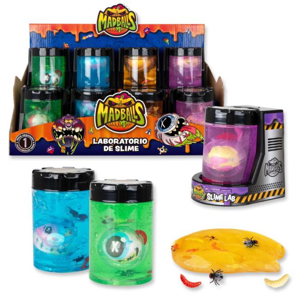 *Madballs laboratorio de slime 1 unidad aleatoria