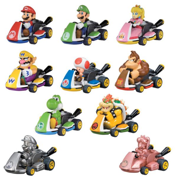 *Vehículo mario kart retrofriccion 1 unidad aleatoria