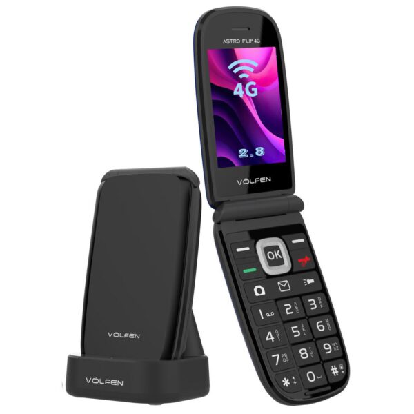 *Telefono movil volfen astro flip 4g negro