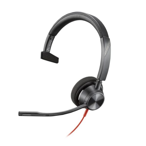 *Auriculares poly monoaurales blackwire 3310 con certificación microsoft teams usb - c + adaptador usb - c - a