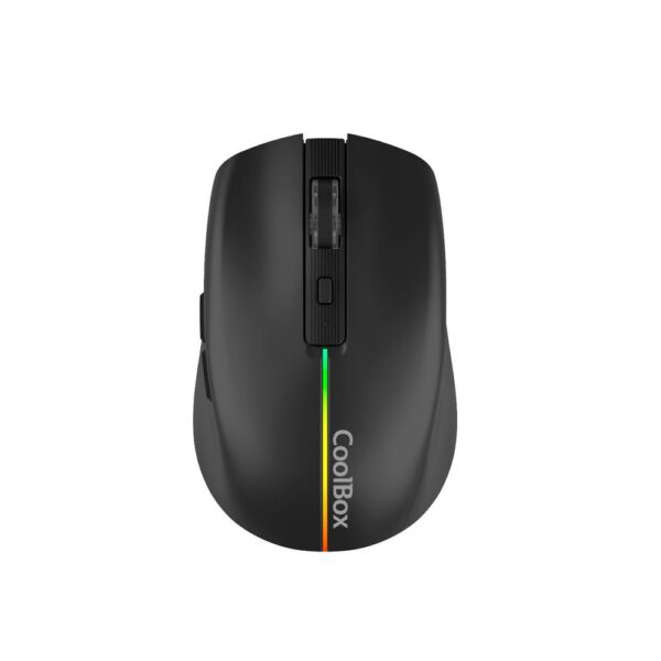 *Mouse raton coolbox gaming  w01 negro 1600 dpi inalambrico recargable