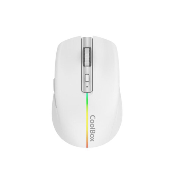*Mouse raton coolbox gaming  w01 blanco 1600 dpi inalambrico recargable