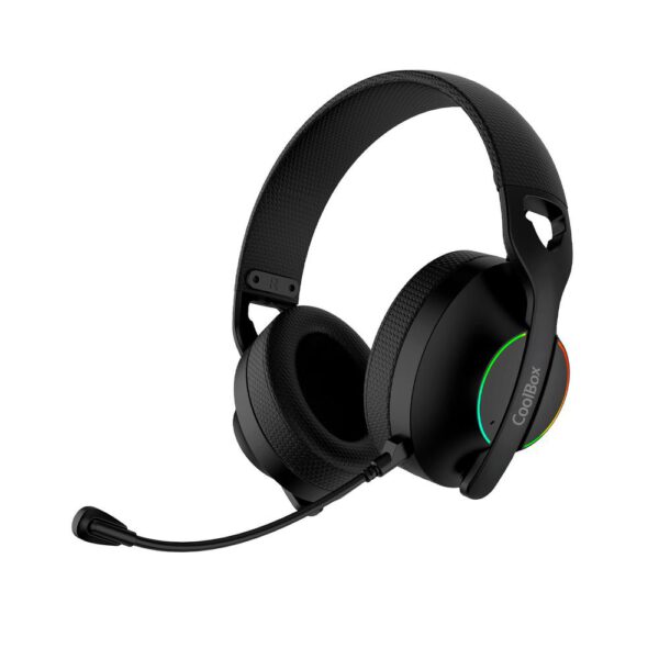 *Auriculares con microfono coolbox wb01 inalambricos gaming bluetooth negro