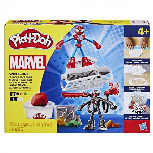 *Juego hasbro play - doh spiderman launch and slice battle
