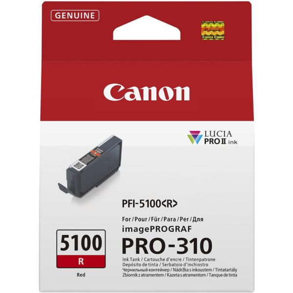 *Cartucho tinta canon pfi - 5100 rojo