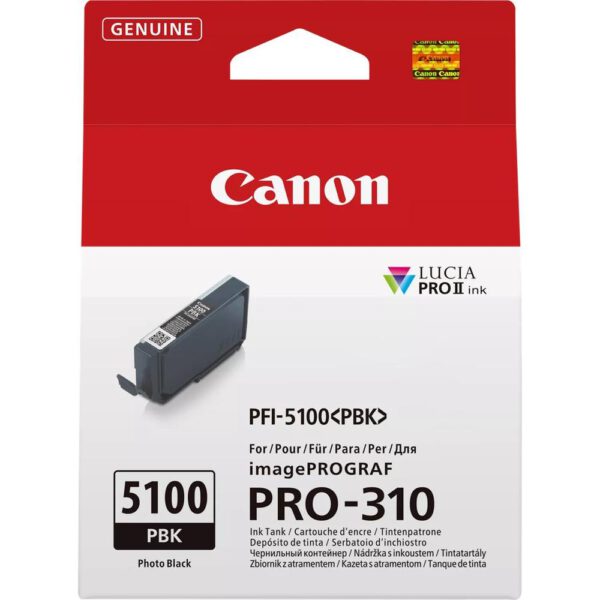 *Cartucho tinta canon pfi - 5100pbk negro photo