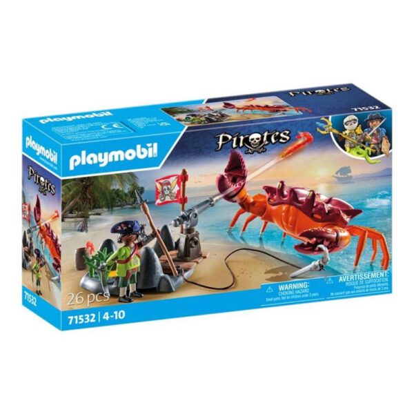 *Playmobil batalla con el cangrejo gigante