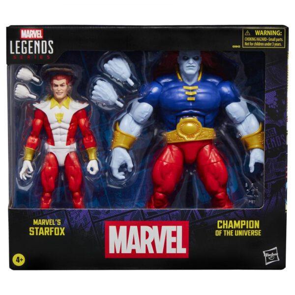 *Pack 2 figuras hasbro marvel legends series marvel's starfox & champion of the universe