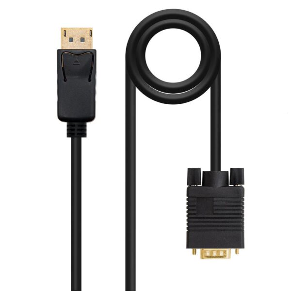 *Cable conversor displayport a vga nanocable 5m macho - macho -  negro