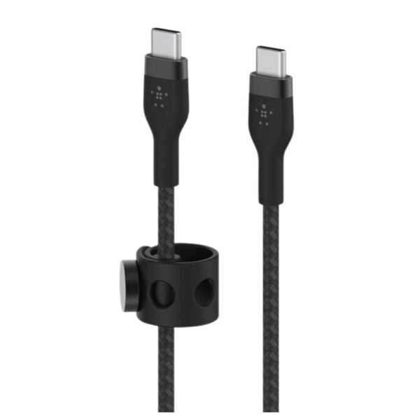 *Cable usb tipo c belkin 2m -  macho - macho -  negro -  trenzado