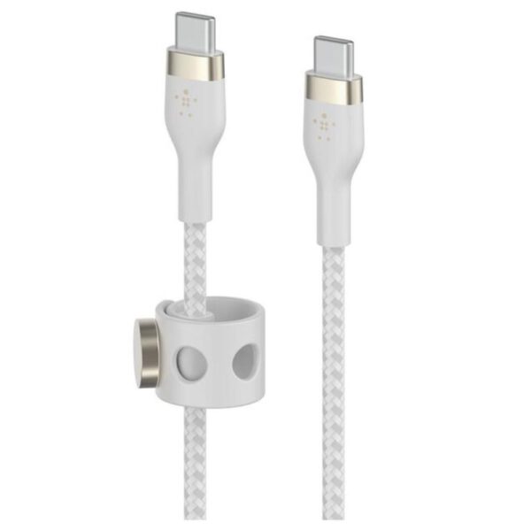 *Cable usb tipo c belkin 3m -  macho - macho -  blanco -  trenzado
