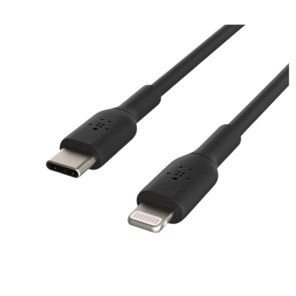 *Cable lightning a usb tipo c belkin 2m -  macho - macho -  negro -  trenzado