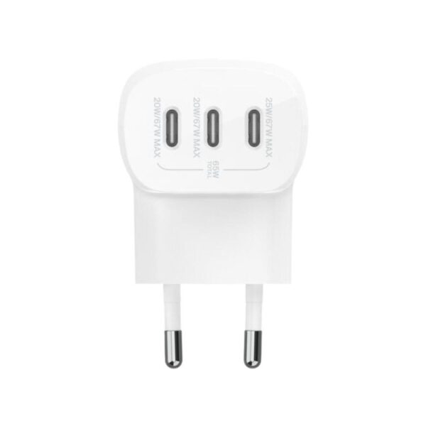 *Cargador belkin wcc002vfwh 67w 3x usb tipo c blanco