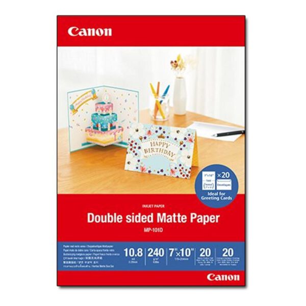 *Papel canon mp - 101d foto mate 18x25cm 20 hojas 20 sobres