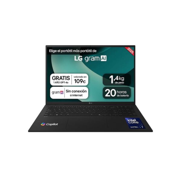 *Portatil lg 17zd90t - g.ax88b u7 - 255h -  32gb -  ssd 1tb -  17 pulgadas -  freedos