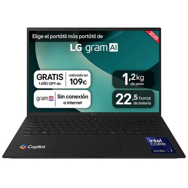 *Portatil lg 16zd90t - g.ax88b u7 - 255h -  32gb -  ssd 1tb -  16 pulgadas -  freedos
