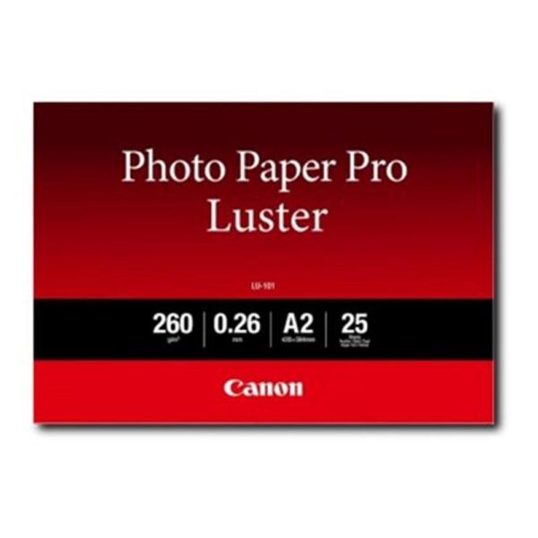 *Papel fotografico canon lu - 101 a2 brillo 25 hojas
