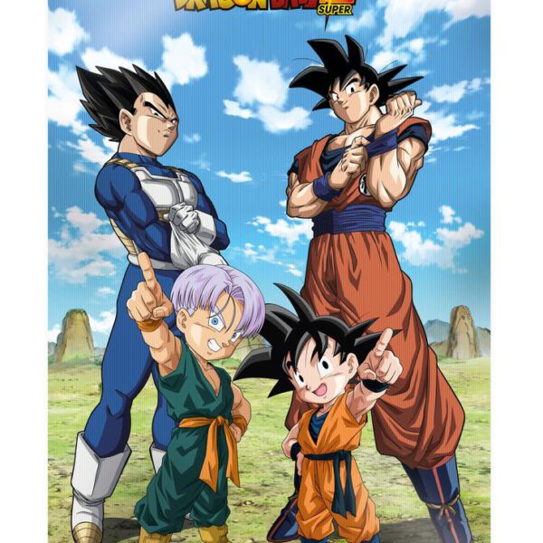 *Poster 3d 58x38cm battle of gods goku vegeta family dragon ball super