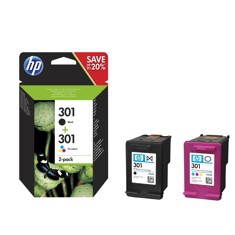 *Multipack hp n9j72ae nº301 negro y tricolor