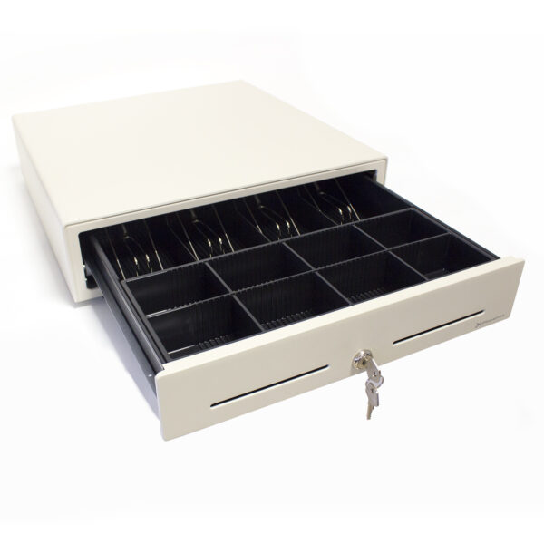 *Cajón portamonedas manual blanco 41 x 42 cm