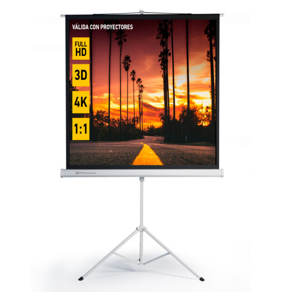 *Pantalla trípode proyección 80 pulgadas