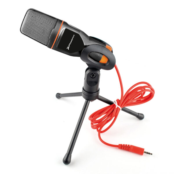 *Microfono phoenix multimedia podcaststudio con cable jack para pc ordenador conferencias