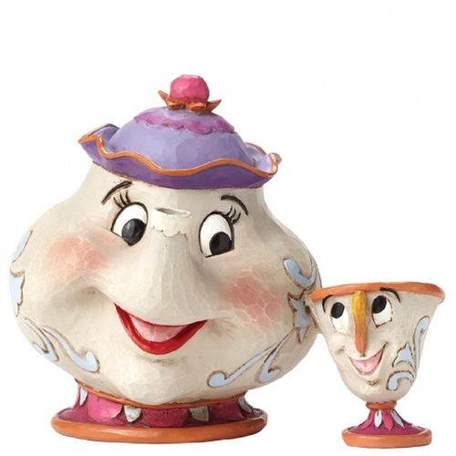 *Figura enesco disney la bella y la bestia mrs potts & chip