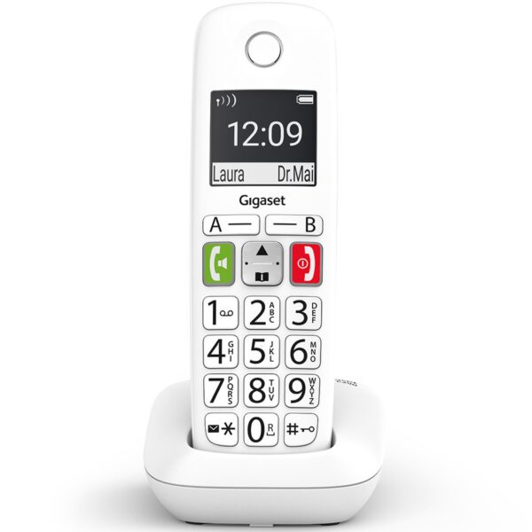 *Telefono fijo inalambrico gigaset e290 blanco 150 numeros -  21 tonos