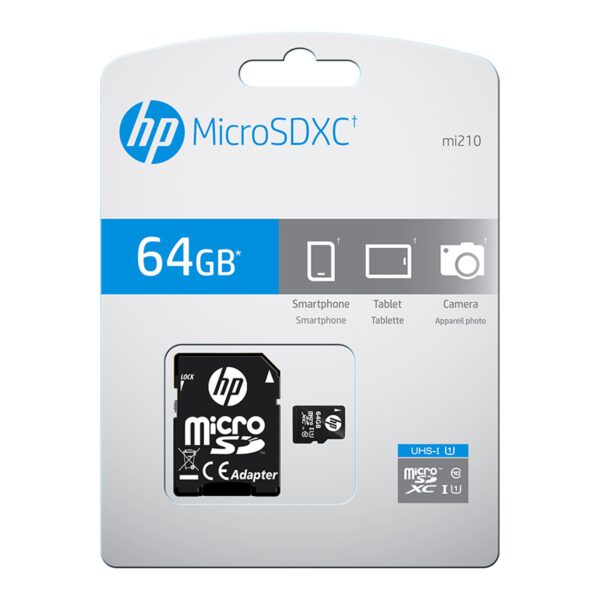 *Tarjeta memoria micro secure digital sd hp 64gb class 10 u1